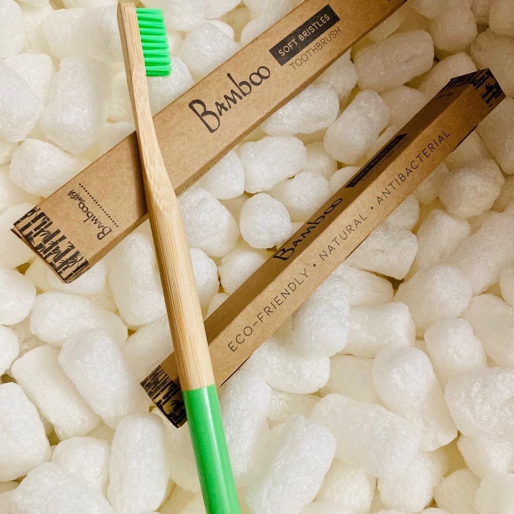 Neon Colors Bamboo Toothbrush - 1 pack - Eco Friendly